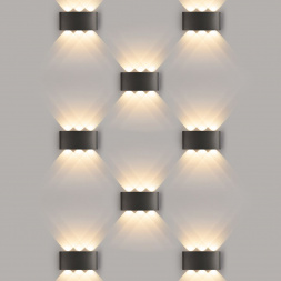 Уличный настенный светодиодный светильник Elektrostandard 1551 Techno Led черный a049671