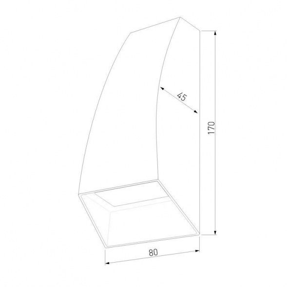 Уличный настенный светодиодный светильник Elektrostandard Forw 1016 Techno белый a057011