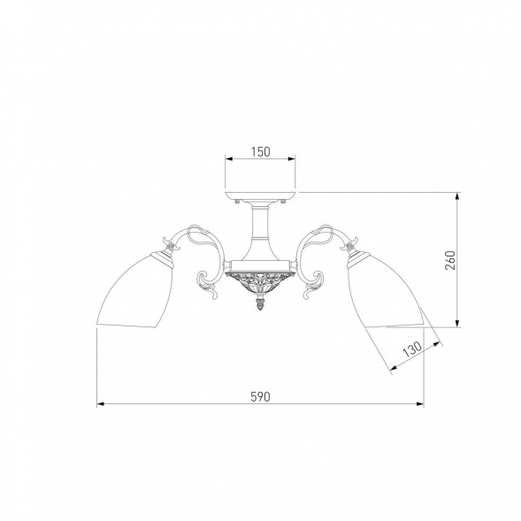 Подвесная люстра Eurosvet 22010/5 античная бронза