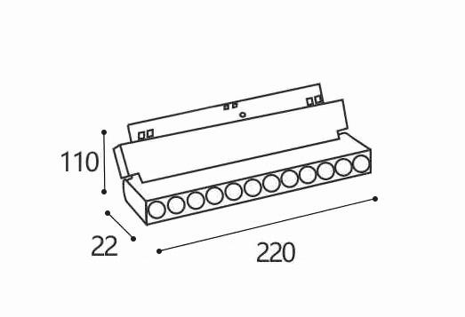 Трековый светодиодный светильник Italline IT012-5023 black 3000K