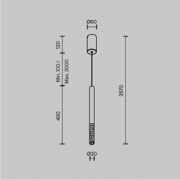Подвесной светодиодный светильник Maytoni Pro Shade MOD157PL-L6GK