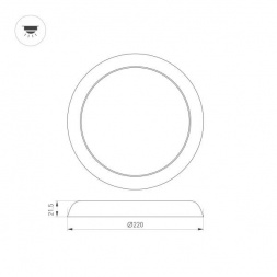 Встраиваемый светодиодный светильник Arlight CL-Fiokk-R220-18W Day4000-Mix 033445