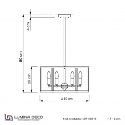 Подвесная люстра Lumina Deco Lorton LDP 1142-6 BK+MD