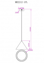 Подвесной светодиодный светильник MyFar Maretta MR2212-1PL