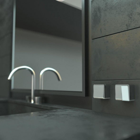 Выключатель двухклавишный влагозащищенный Werkel Gallant серебряный W5020206 4690389167133