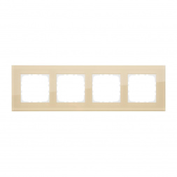 Рамка LK Studio 4-постовая, натуральное стекло (кремовый) LK80 844417-1