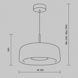 Подвесной светодиодный светильник Maytoni Madmen MOD127PL-L6BR
