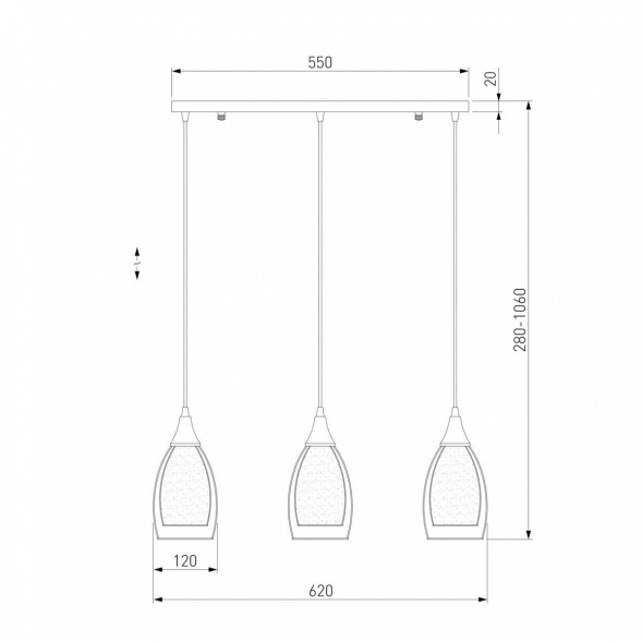 Подвесной светильник Eurosvet Cosmic 50285/3 золото