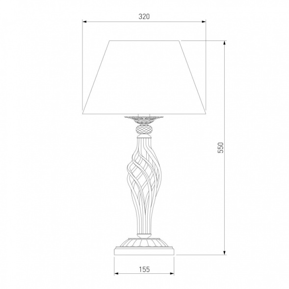 Настольная лампа Eurosvet 01002/1 белый с золотом