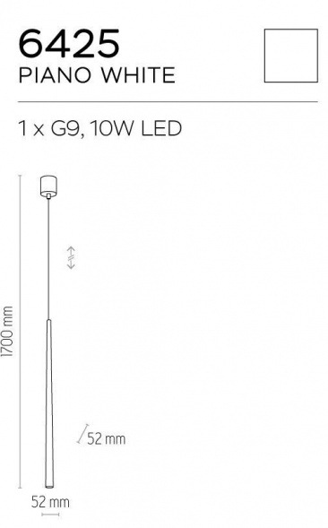 Подвесной светильник TK Lighting 6425 Piano White