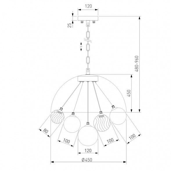 Подвесной светильник Eurosvet Anait 30178 хром