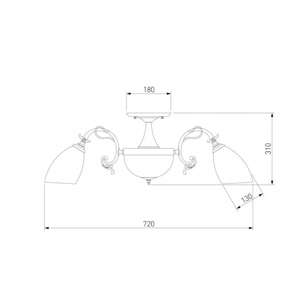 Потолочная люстра Eurosvet 22010/6+2 античная бронза
