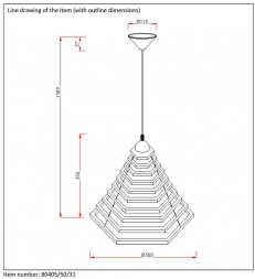 Подвесной светильник Lucide Tora 08405/50/31