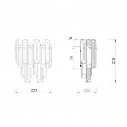 Настенный светильник Maytoni Flare DIA200WL-02G