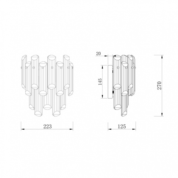 Настенный светильник Maytoni Flare DIA200WL-02G