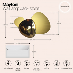 Настенный светодиодный светильник Maytoni Jack-stone MOD314WL-L8G3K