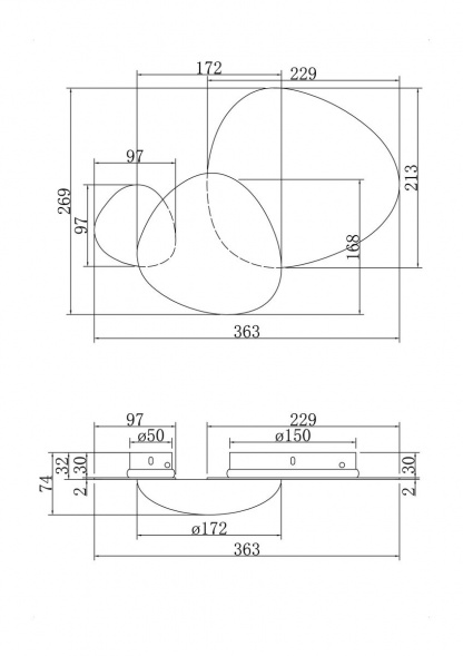 Настенный светодиодный светильник Maytoni Jack-stone MOD314WL-L8G3K