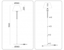Торшер Ambrella light High Light LH71028