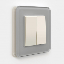 Выключатель двухклавишный проходной Werkel айвори матовый W1122062 4690389184697