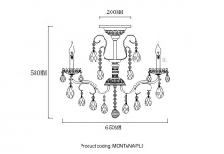 Потолочная люстра Crystal Lux Montana PL9