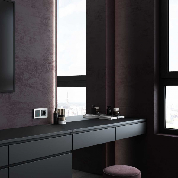 Рамка Werkel Platinum на 2 поста алюминий W0022606 4690389184444