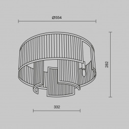 Потолочная люстра Maytoni Frame MOD174CL-06G