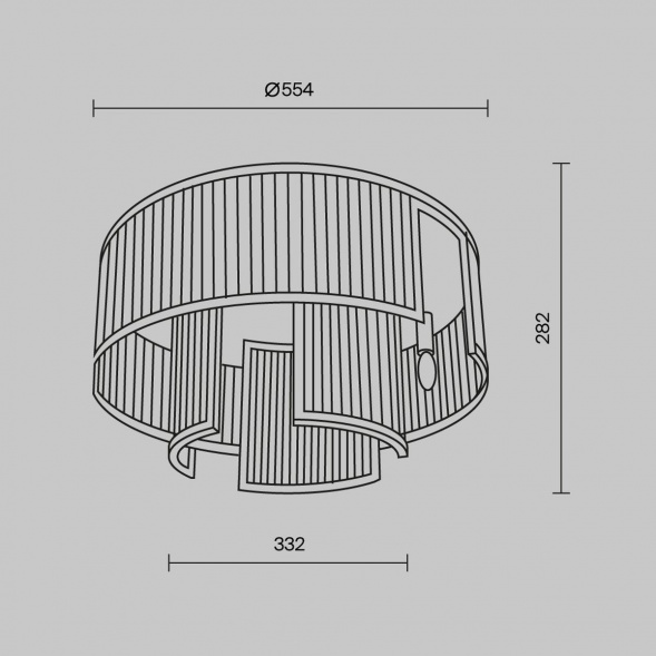 Потолочная люстра Maytoni Frame MOD174CL-06G