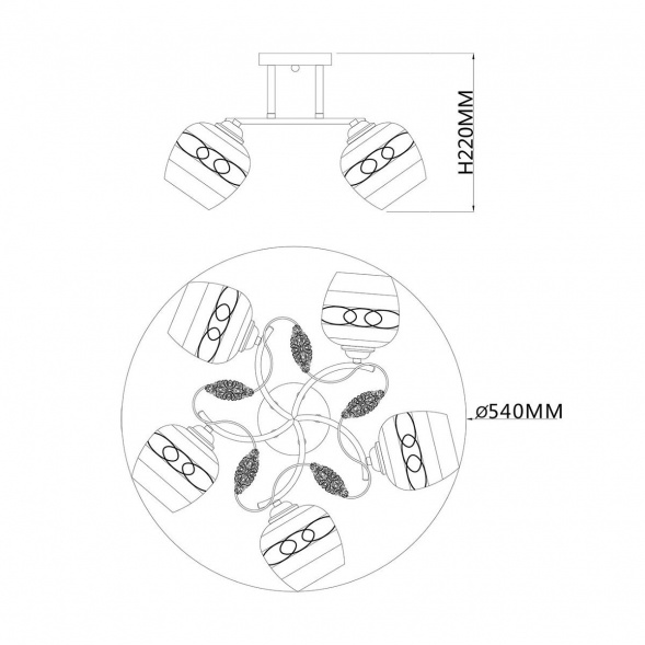 Потолочная люстра Escada Aiva 1110/5PL