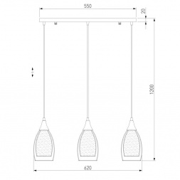 Подвесной светильник Eurosvet Cosmic 50285/3 хром