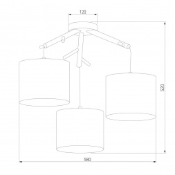 Подвесная люстра TK Lighting 6553 Albero White
