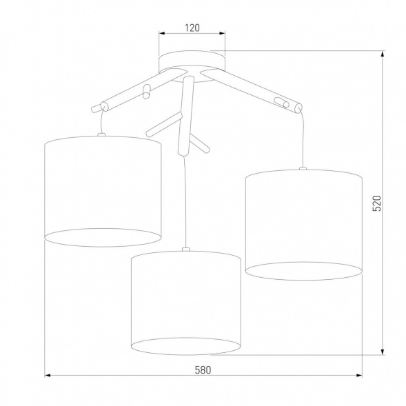 Подвесная люстра TK Lighting 6553 Albero White