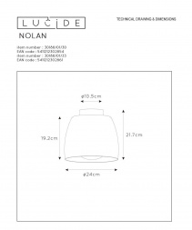 Потолочный светильник Lucide Nolan 30188/01/30