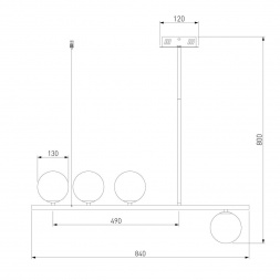 Подвесная люстра Eurosvet Fredo 70136/4 белый