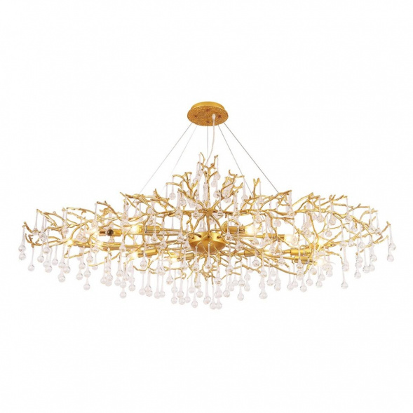 Подвесная люстра Crystal Lux REINA V2 SP12 L1500 GOLD PEARL