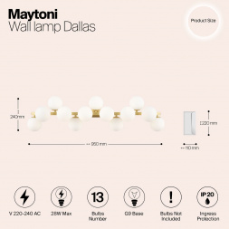 Бра Maytoni Dallas MOD547WL-13BS