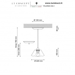 Подвесной светильник Lucia Tucci Palermo 653.1