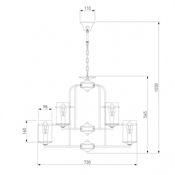 Подвесная люстра Eurosvet 60040/9 античная бронза