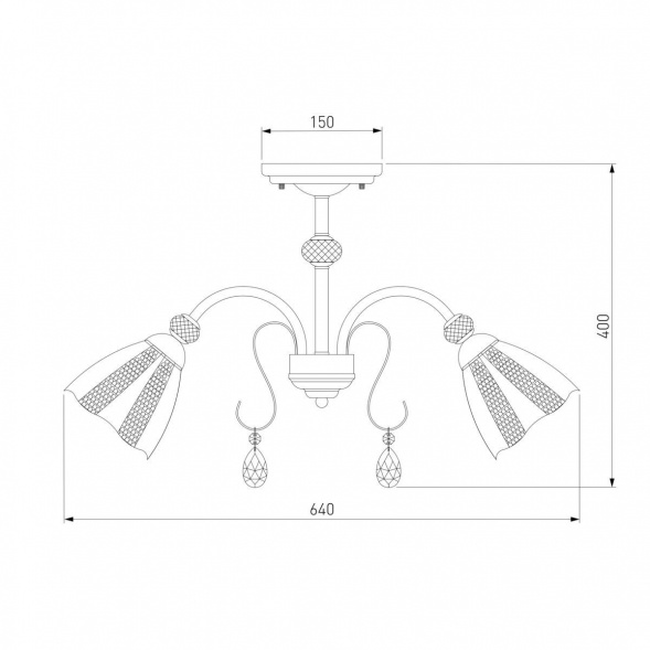 Потолочный светильник Eurosvet 30155/5 античная бронза