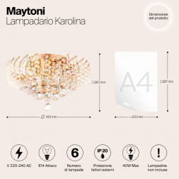 Потолочная люстра Maytoni Karolina DIA120-06-G