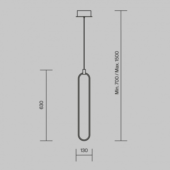 Подвесной светодиодный светильник Maytoni Chain MOD017PL-L13G