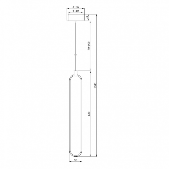 Подвесной светодиодный светильник Maytoni Chain MOD017PL-L13G
