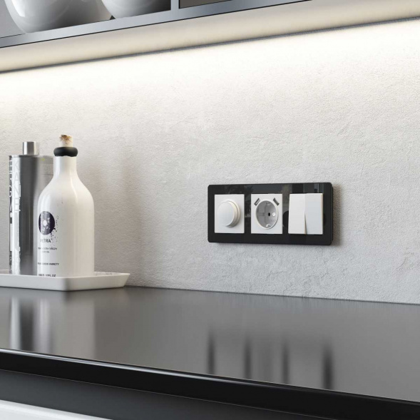 Выключатель двухклавишный проходной Werkel белый матовый W1122061 4690389184635