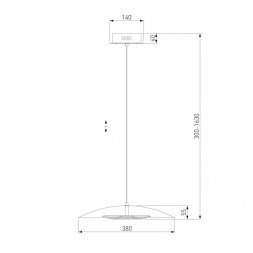 Подвесной светодиодный светильник Eurosvet Kontur 90328/1 черный