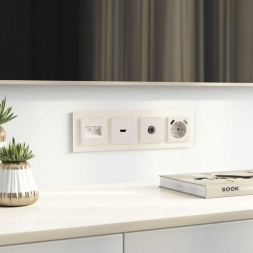 Накладка Werkel для розетки HDMI перламутровый рифленый WL13-HDMI-CP 4690389124297