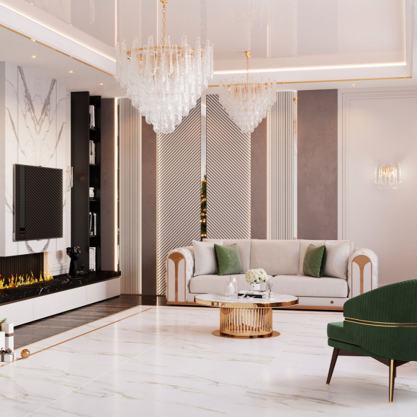 Подвесная люстра Crystal Lux FONTAIN SP18 GOLD