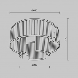 Потолочная люстра Maytoni Frame MOD174CL-09G