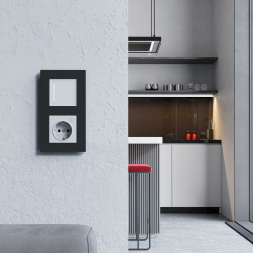 Рамка Werkel Slab на 2 поста черный матовый W0022908 4690389193378