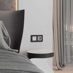 Рамка Werkel Slab на 2 поста черный матовый W0022908 4690389193378