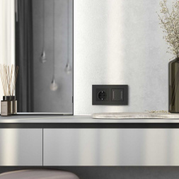 Рамка Werkel Slab на 2 поста черный матовый W0022908 4690389193378