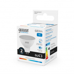 Лампа светодиодная Gauss GU5.3 9W 6500K матовая 13539
